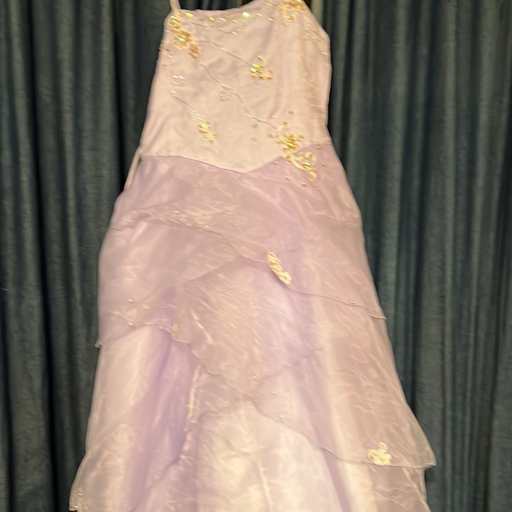 Purple beaded dress for prom